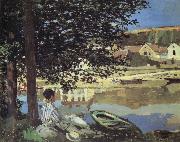 Au Bord de l-Eau,Bennecourt Claude Monet